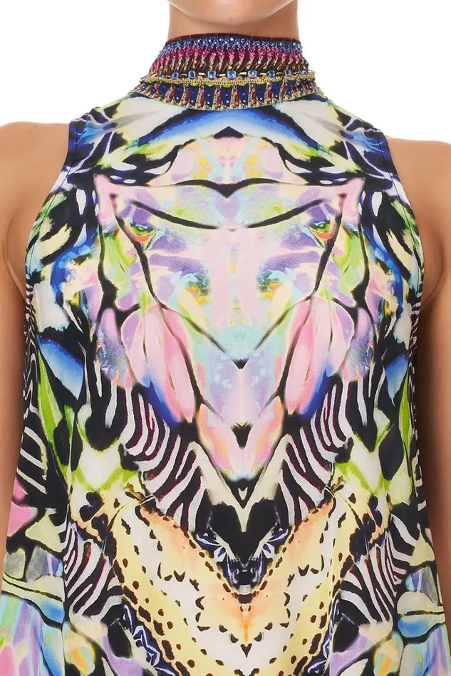 Camilla Wedding Guest Dresses Women High Neck Dress With Back Neck Tie Trance Temptation