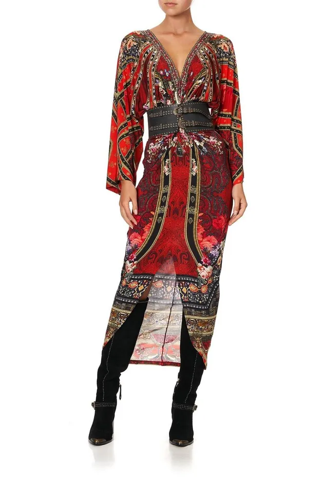 Camilla Wedding Guest Dresses Women Long Split Front Twist Dress Stories Of A Station