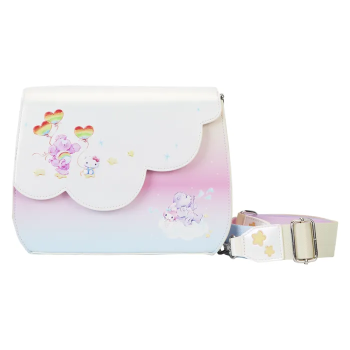 Care Bears X Sanrio Exclusive Hello Kitty and Friends CareALot Crossbody Bag Unisex Loungefly Crossbody Bags Care Bears X Sanrio Exclusive Hello Kitty and Friends CareALot Crossbody Bag Unisex Loungefly Crossbody Bags