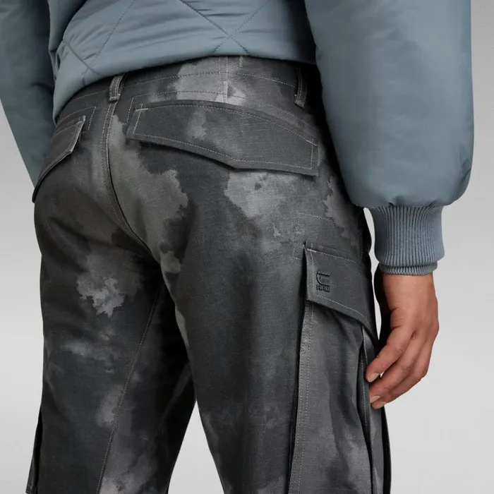 Cargos and Chinos Men GStar RAW Rovic Zip 3D Regular Tapered Pants Dk Black Blurry Camo