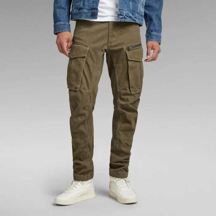 Cargos and Chinos Men GStar RAW Rovic Zip 3D Regular Tapered Pants Shadow Olive Cargos and Chinos Men GStar RAW Rovic Zip 3D Regular Tapered Pants Shadow Olive