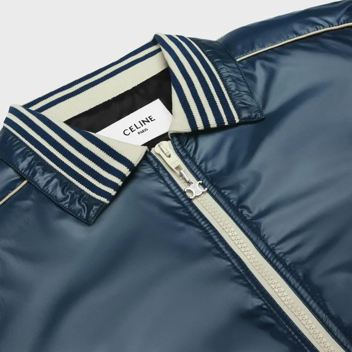 Celine Blouson Jacket In Lightweight Nylon Navy Men CELINE COATS and BLOUSONS