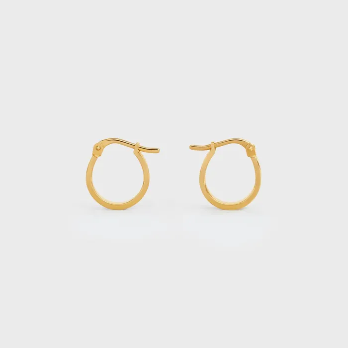 Celine Paris Hoops In Brass With Gold Finish Gold Women CELINE EARRINGS