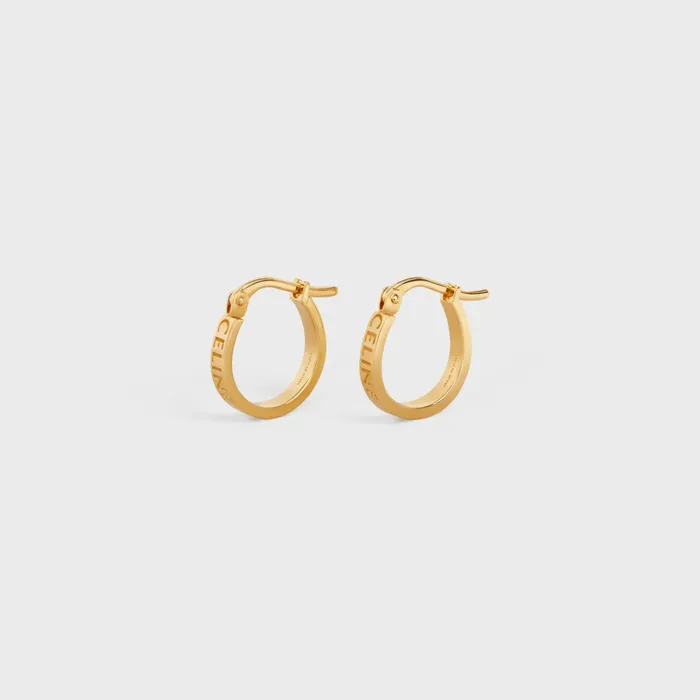Celine Paris Hoops In Brass With Gold Finish Gold Women CELINE EARRINGS Celine Paris Hoops In Brass With Gold Finish Gold Women CELINE EARRINGS