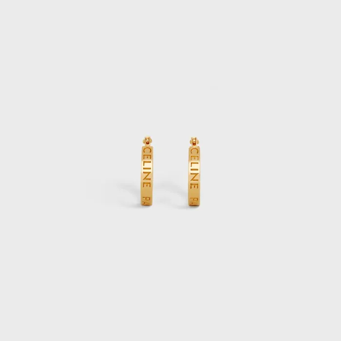 Celine Paris Hoops In Brass With Gold Finish Gold Women CELINE EARRINGS Celine Paris Hoops In Brass With Gold Finish Gold Women CELINE EARRINGS
