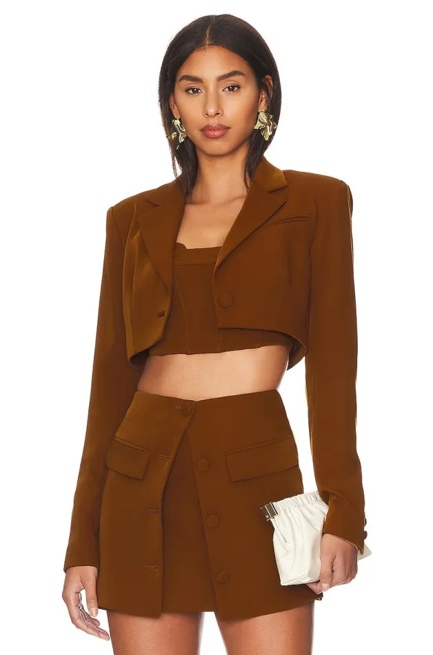 Christelle Blazer Mocha Brown Women Lovers and Friends Jackets and Coats