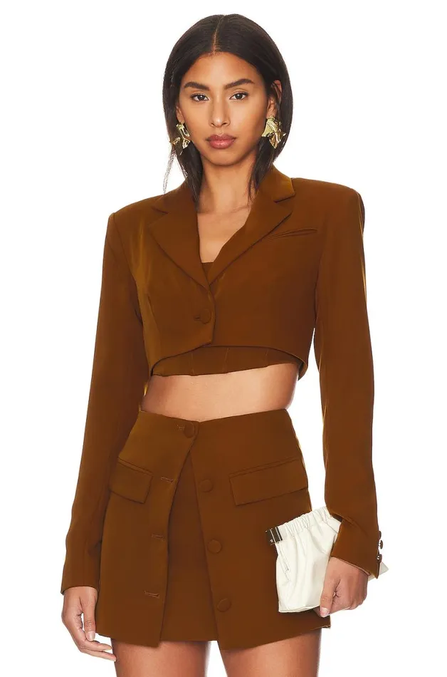 Christelle Blazer Mocha Brown Women Lovers and Friends Jackets and Coats
