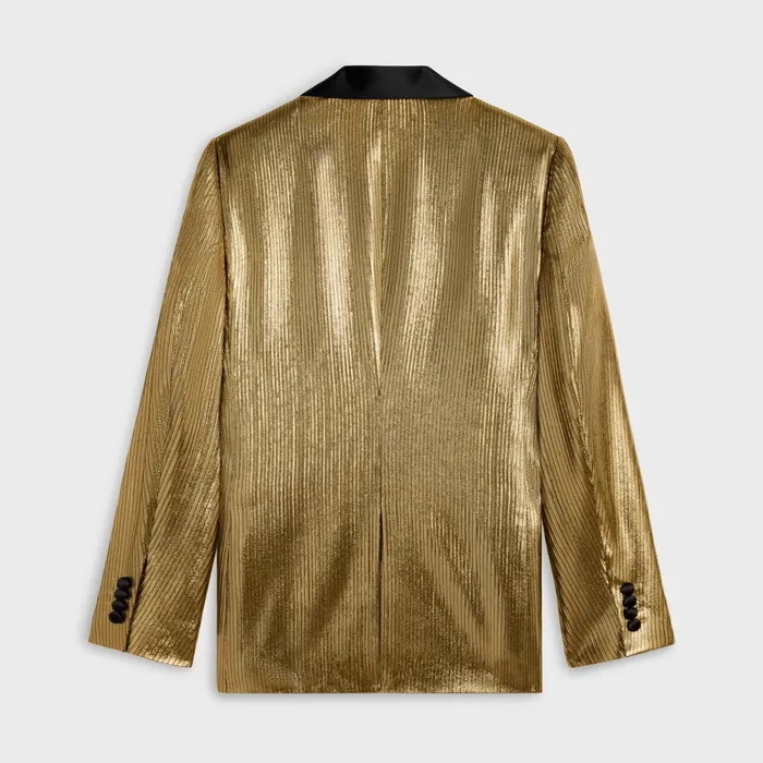 Classic Jacket In Milleraie Lurex Noiror Men CELINE JACKETS and TROUSERS