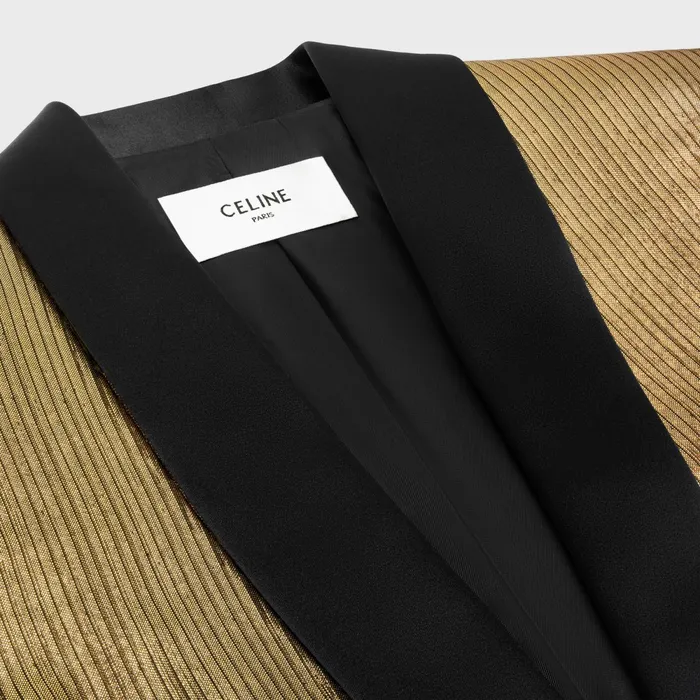 Classic Jacket In Milleraie Lurex Noiror Men CELINE JACKETS and TROUSERS