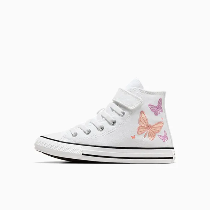 Converse EasyOn EasyOff Chuck Taylor All Star EasyOn Butterflies Whitepink Phasegrape Fizz 8211 Kids