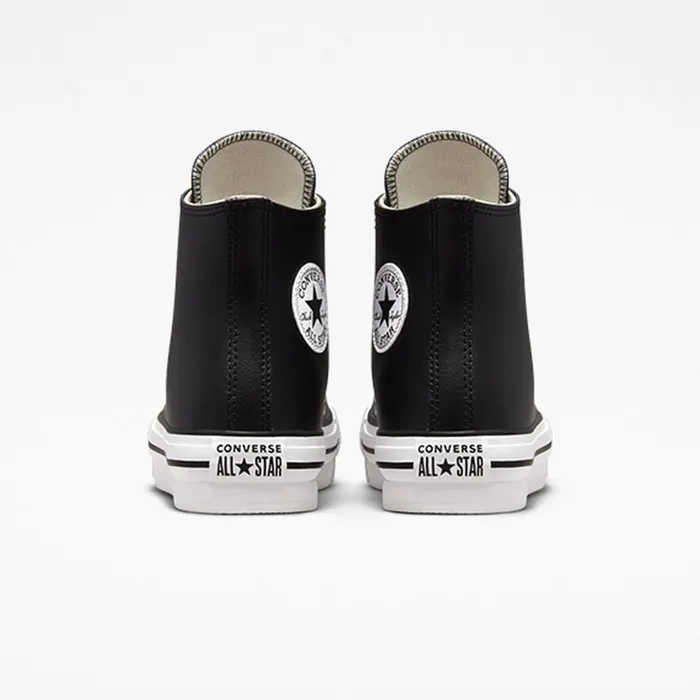Converse High Top Chuck Taylor All Star Lift Platform Leather Blacknatural Ivorywhite 8211 Kids