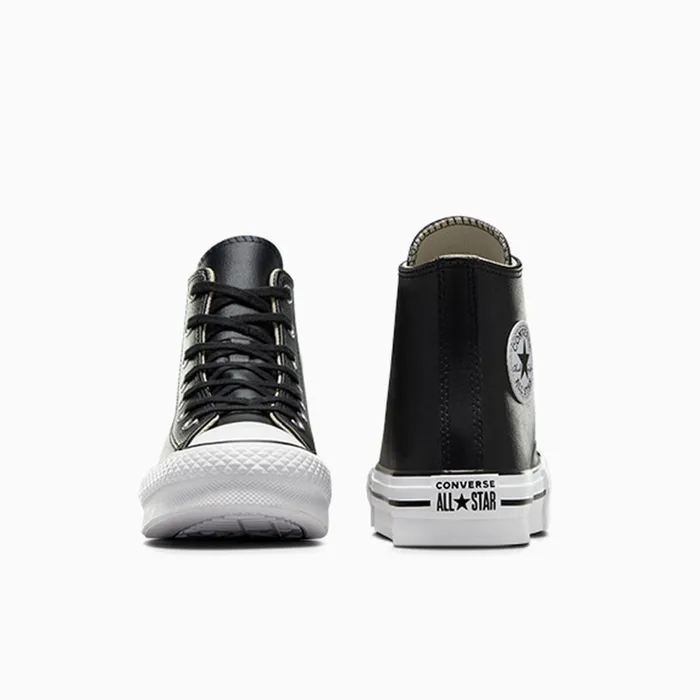 Converse High Top Chuck Taylor All Star Lift Platform Leather Blacknatural Ivorywhite 8211 Kids