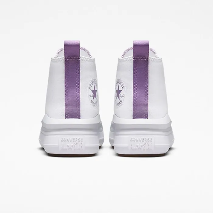 Converse High Top Chuck Taylor All Star Move Platform Whitepixel Purplewhite 8211 Kids