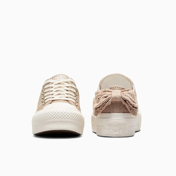 Converse Lift Platforms Chuck Taylor All Star Lift Bow Nutty Granolaegretlight Gold 8211 Women