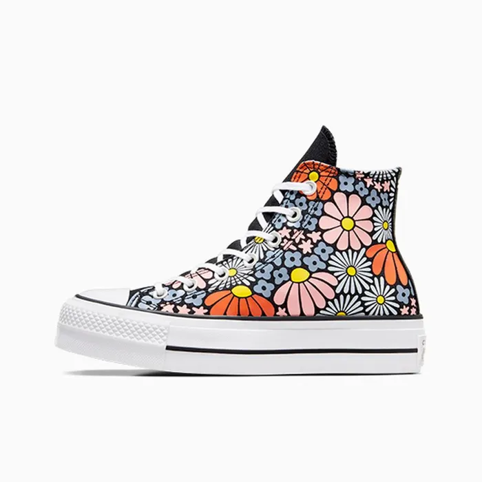 Converse Lift Platforms Chuck Taylor All Star Lift Platform Floral Blackwhitepale Magma 8211 Women