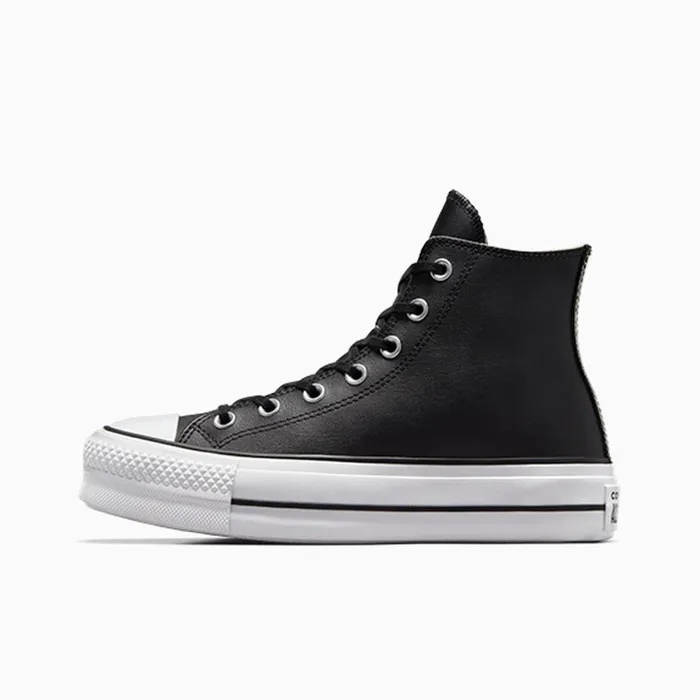 Converse Lift Platforms Chuck Taylor All Star Lift Platform Leather Blackblackwhite 8211 Women