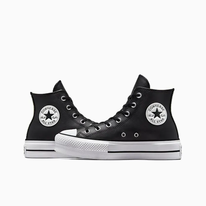 Converse Lift Platforms Chuck Taylor All Star Lift Platform Leather Blackblackwhite 8211 Women
