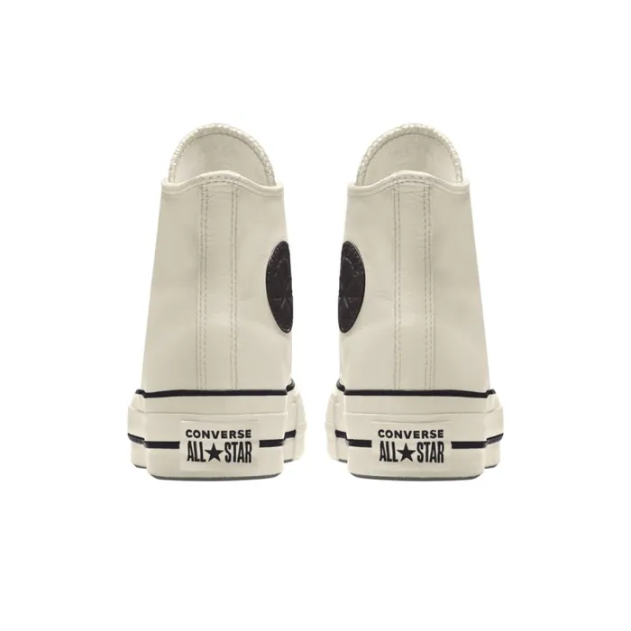 Converse Platforms Custom Chuck Taylor All Star Lift Platform Leather By You Egret 8211 MenWomen