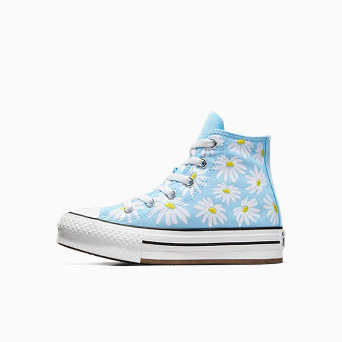 Converse Prints Chuck Taylor All Star Lift Platform Floral True Skydandy Lionwhite 8211 KidsWomen