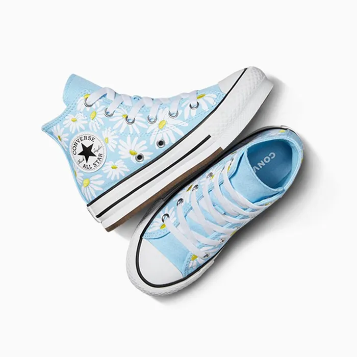 Converse Prints Chuck Taylor All Star Lift Platform Floral True Skydandy Lionwhite 8211 KidsWomen
