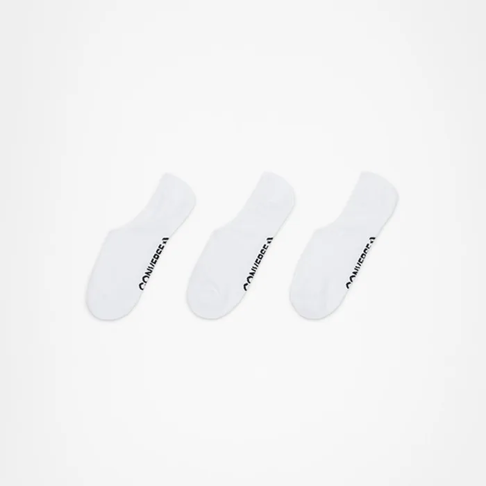 Converse Socks 3Pack Wordmark UltraLow Liner Socks White 8211 Men