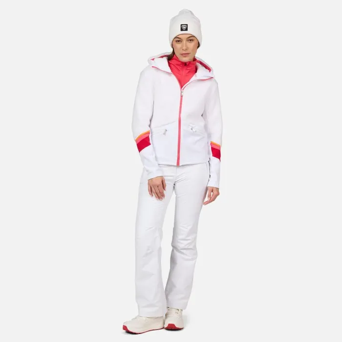 Damen Sweatshirts Und Pullover Rossignol DamenKapuzenfleecejacke Mit Durchgehendem Reiverschluss Wispile White100