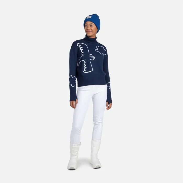 Damen Sweatshirts Und Pullover Rossignol Damenpullover Mit Rollkragen JCC Cosmicblue