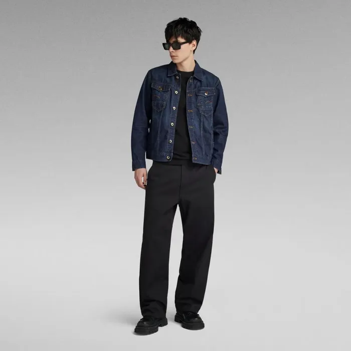 Denim Jackets Men GStar RAW Arc 3D Jacket Worn In Marine Blue