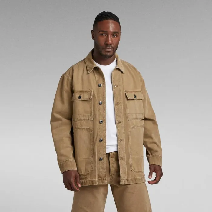 Denim Jackets Men GStar RAW Chore Evergreen Jacket Rainbow Dk Toggee Gd
