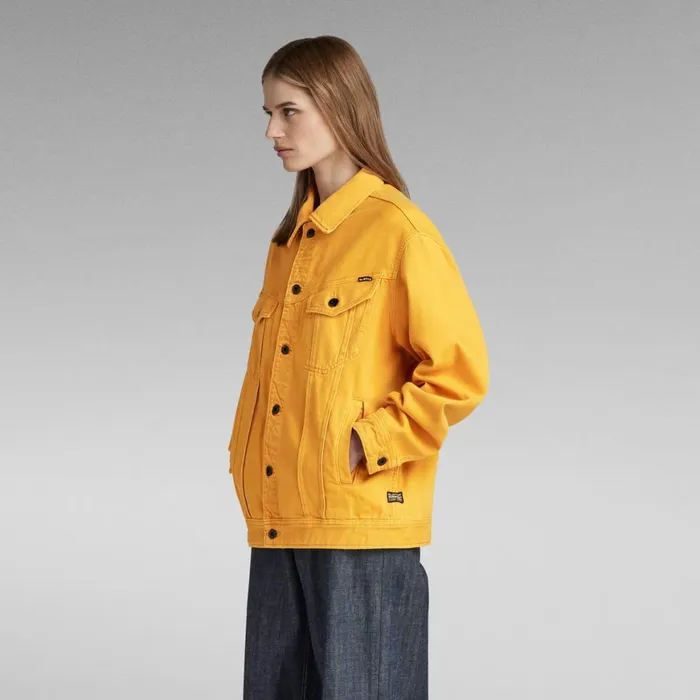 Denim Jackets MenWomen GStar RAW Unisex Oversized Western Jacket Evergreen Dull Yellow Gd