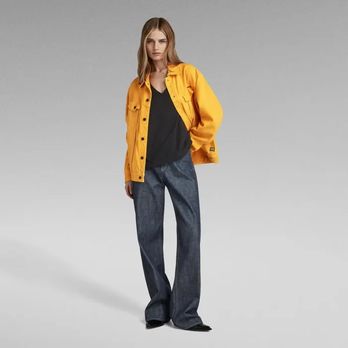 Denim Jackets MenWomen GStar RAW Unisex Oversized Western Jacket Evergreen Dull Yellow Gd
