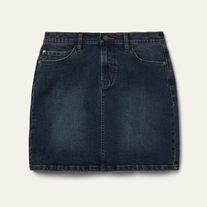 Denim Women Stetson Stretch Denim 5Pocket Skirt Blue