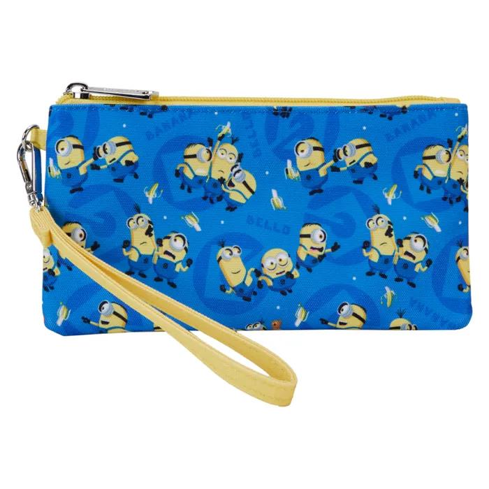 Despicable Me Minions AllOver Print Nylon Zipper Pouch Wristlet Unisex Loungefly Bags and Wallets Despicable Me Minions AllOver Print Nylon Zipper Pouch Wristlet Unisex Loungefly Bags and Wallets