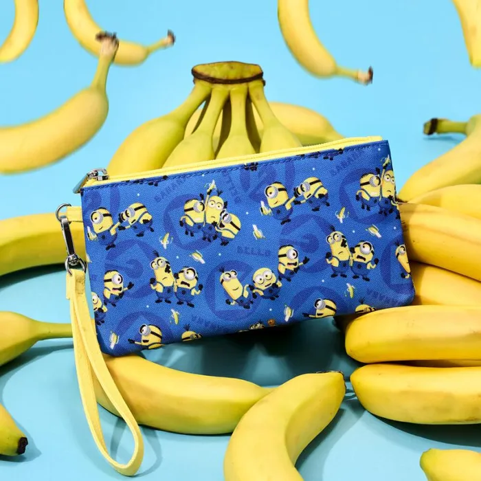 Despicable Me Minions AllOver Print Nylon Zipper Pouch Wristlet Unisex Loungefly Bags and Wallets Despicable Me Minions AllOver Print Nylon Zipper Pouch Wristlet Unisex Loungefly Bags and Wallets