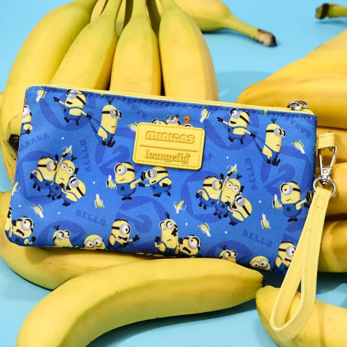 Despicable Me Minions AllOver Print Nylon Zipper Pouch Wristlet Unisex Loungefly Bags and Wallets Despicable Me Minions AllOver Print Nylon Zipper Pouch Wristlet Unisex Loungefly Bags and Wallets