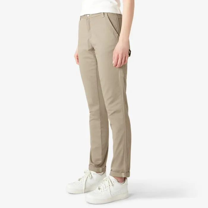 Dickies Carpenter Women039s Slim Straight Fit Roll Hem Carpenter Pants Desert Sand Desert Sand ds 8211 Women Dickies Carpenter Women039s Slim Straight Fit Roll Hem Carpenter Pants Desert Sand Desert Sand ds 8211 Women