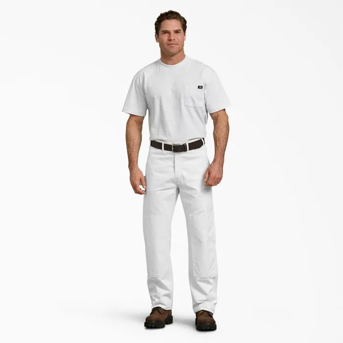 Dickies Double Knee Relaxed Fit Double Knee Carpenter Painter039s Pants White White wh 8211 Men Dickies Double Knee Relaxed Fit Double Knee Carpenter Painter039s Pants White White wh 8211 Men