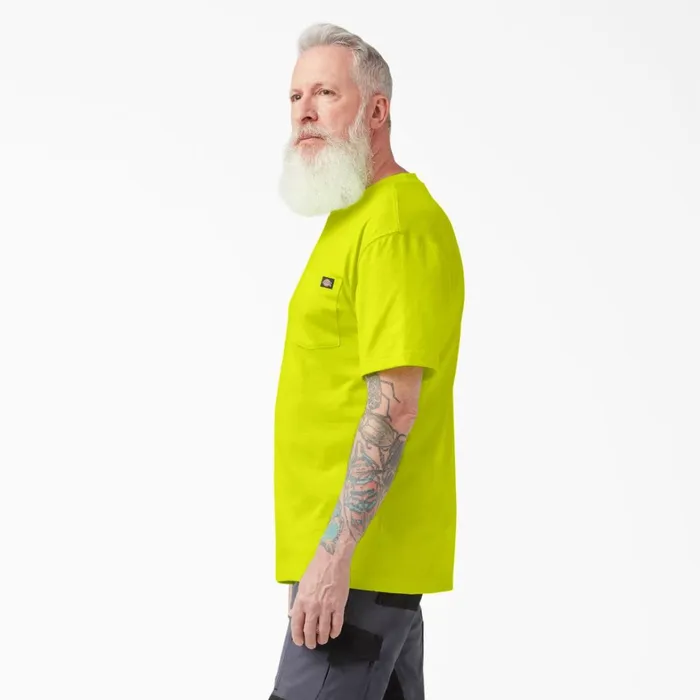 Dickies Hi Vis Heavyweight Neon Short Sleeve Pocket TShirt Bright Yellow Bright Yellow bwd 8211 Men Dickies Hi Vis Heavyweight Neon Short Sleeve Pocket TShirt Bright Yellow Bright Yellow bwd 8211 Men