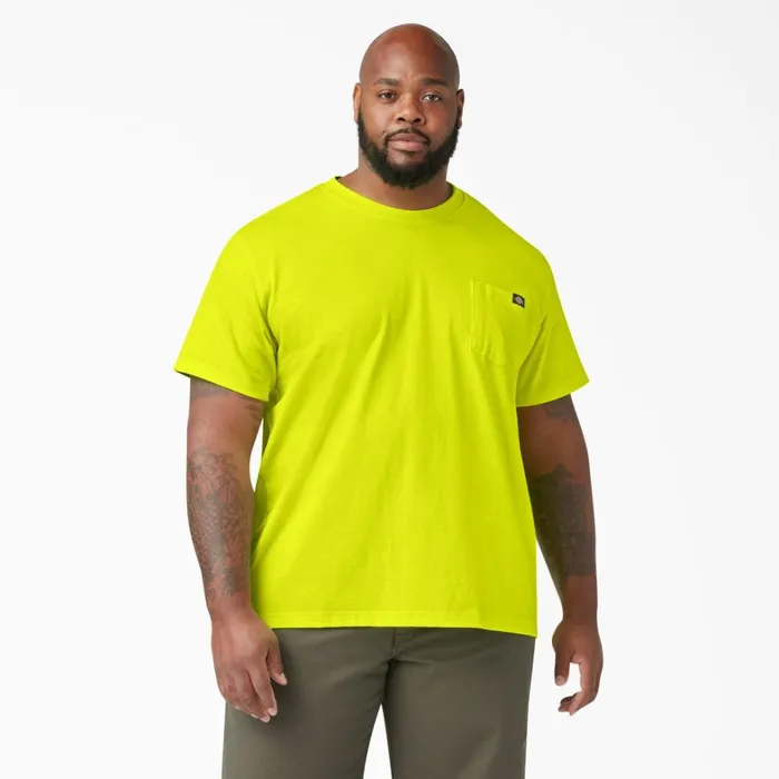 Dickies Hi Vis Heavyweight Neon Short Sleeve Pocket TShirt Bright Yellow Bright Yellow bwd 8211 Men Dickies Hi Vis Heavyweight Neon Short Sleeve Pocket TShirt Bright Yellow Bright Yellow bwd 8211 Men