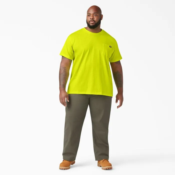 Dickies Hi Vis Heavyweight Neon Short Sleeve Pocket TShirt Bright Yellow Bright Yellow bwd 8211 Men Dickies Hi Vis Heavyweight Neon Short Sleeve Pocket TShirt Bright Yellow Bright Yellow bwd 8211 Men