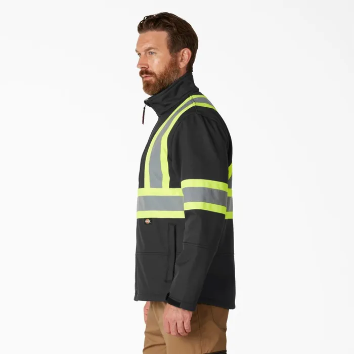 Dickies Hi Vis Hi Vis Safety Softshell Jacket Black Black bk 8211 Men Dickies Hi Vis Hi Vis Safety Softshell Jacket Black Black bk 8211 Men