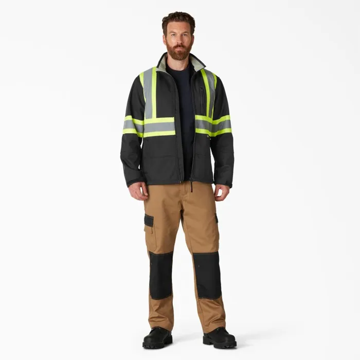 Dickies Hi Vis Hi Vis Safety Softshell Jacket Black Black bk 8211 Men Dickies Hi Vis Hi Vis Safety Softshell Jacket Black Black bk 8211 Men
