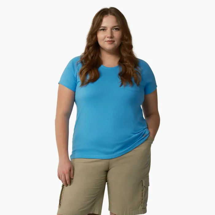 Dickies Hi Vis Women039s Plus Cooling Short Sleeve Pocket TShirt Azure Blue Azure Blue ab2 8211 Women Dickies Hi Vis Women039s Plus Cooling Short Sleeve Pocket TShirt Azure Blue Azure Blue ab2 8211 Women