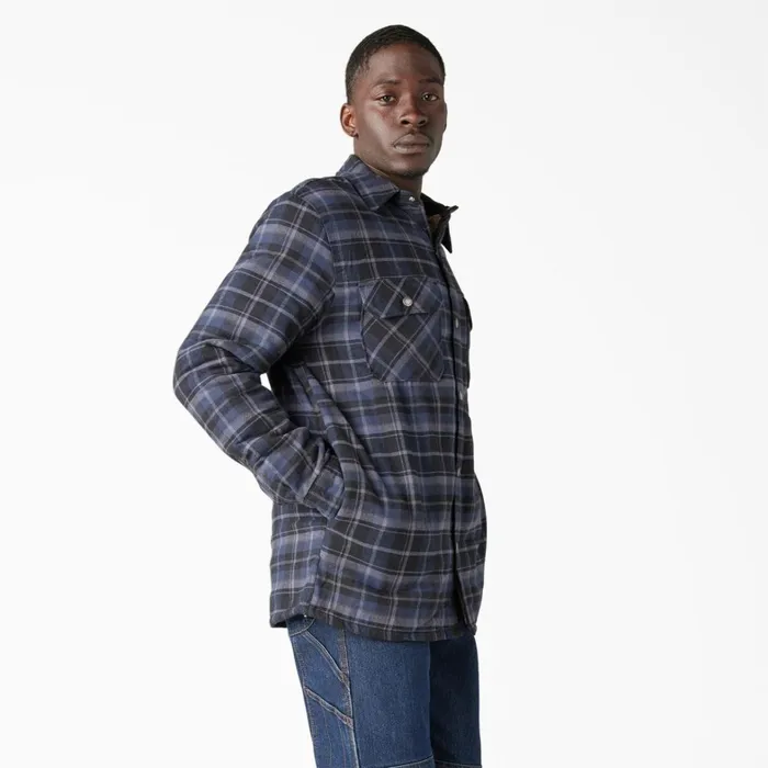 Dickies Outerwear Water Repellent FleeceLined Flannel Shirt Jacket NavyBlack Plaid Navyblack Plaid b2d 8211 Men Dickies Outerwear Water Repellent FleeceLined Flannel Shirt Jacket NavyBlack Plaid Navyblack Plaid b2d 8211 Men
