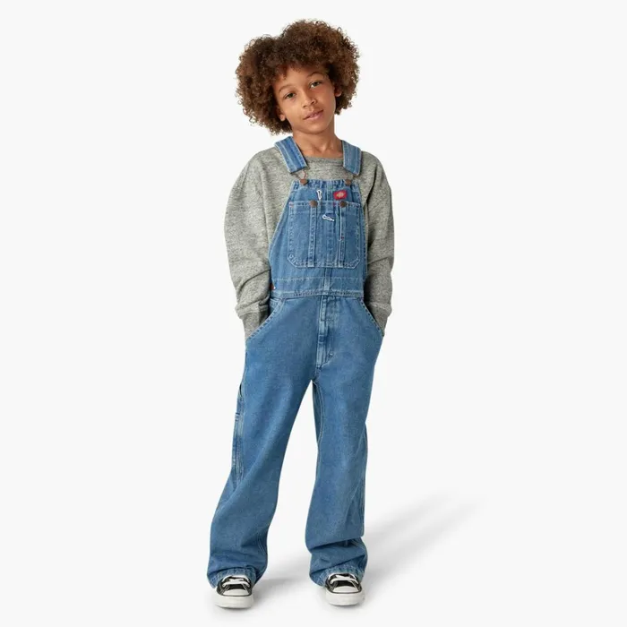 Dickies Overalls Kids039 Denim Overalls 420 Stonewashed Indigo Blue Stonewashed Indigo Blue snb 8211 Kids