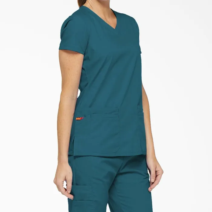 Dickies Scrubs Women039s EDS Signature VNeck Scrub Top With Pen Slot Caribbean Blue Caribbean Blue crb 8211 Women Dickies Scrubs Women039s EDS Signature VNeck Scrub Top With Pen Slot Caribbean Blue Caribbean Blue crb 8211 Women