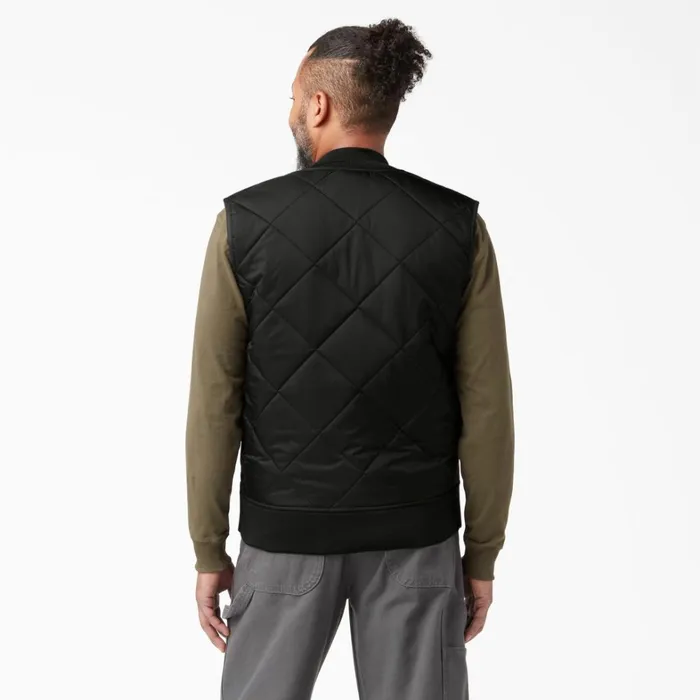 Dickies Vests Diamond Quilted Vest Black Black bk 8211 Men Dickies Vests Diamond Quilted Vest Black Black bk 8211 Men