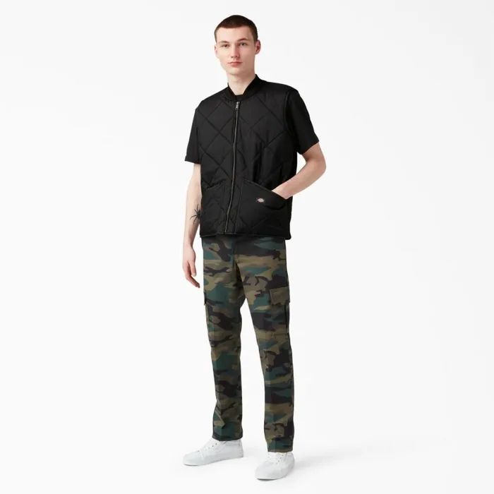 Dickies Vests Diamond Quilted Vest Black Black bk 8211 Men Dickies Vests Diamond Quilted Vest Black Black bk 8211 Men