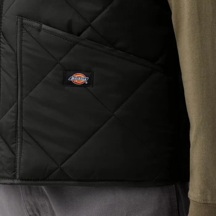 Dickies Vests Diamond Quilted Vest Black Black bk 8211 Men Dickies Vests Diamond Quilted Vest Black Black bk 8211 Men