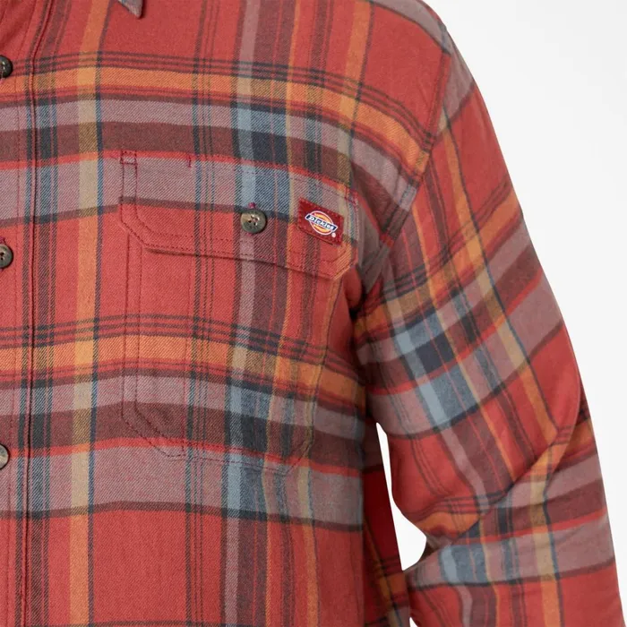 Dickies Work Shirts FLEX Long Sleeve Flannel Shirt Fired BrickMulti Plaid Fired Brickmulti Plaid a2q 8211 Men Dickies Work Shirts FLEX Long Sleeve Flannel Shirt Fired BrickMulti Plaid Fired Brickmulti Plaid a2q 8211 Men